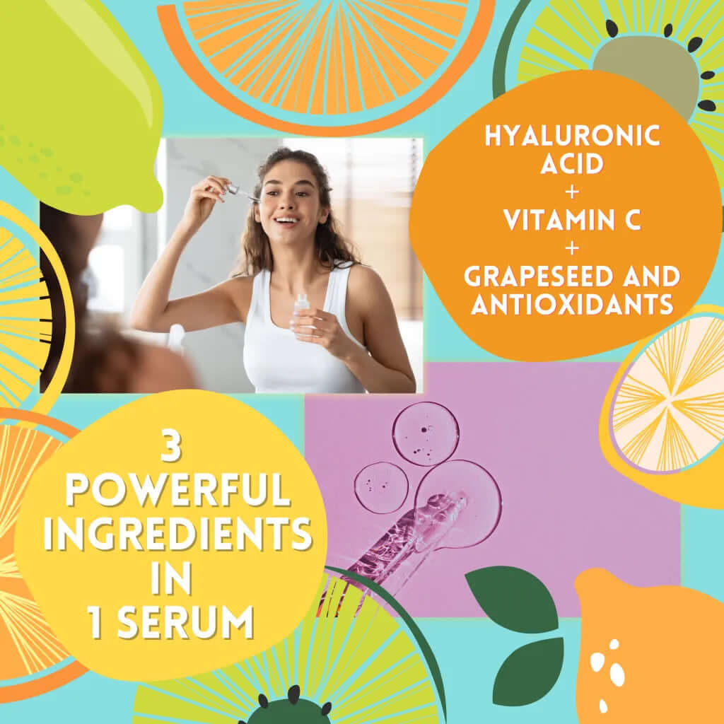 Hyaluronic Acid & Vitamin C Brightening Serum — Hydrate, Glow & Fade Dark Spots